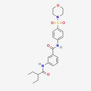 molecular formula C23H29N3O5S B3437544 3-[(2-ethylbutanoyl)amino]-N-[4-(4-morpholinylsulfonyl)phenyl]benzamide 