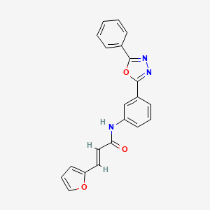 molecular formula C21H15N3O3 B3437558 3-(2-furyl)-N-[3-(5-phenyl-1,3,4-oxadiazol-2-yl)phenyl]acrylamide 