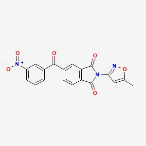 molecular formula C19H11N3O6 B3437571 2-(5-methyl-3-isoxazolyl)-5-(3-nitrobenzoyl)-1H-isoindole-1,3(2H)-dione 