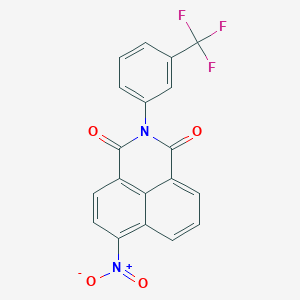 molecular formula C19H9F3N2O4 B3437573 6-nitro-2-[3-(trifluoromethyl)phenyl]-1H-benzo[de]isoquinoline-1,3(2H)-dione 