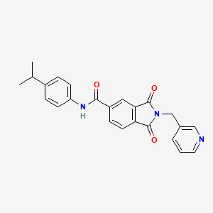 molecular formula C24H21N3O3 B3437591 N-(4-isopropylphenyl)-1,3-dioxo-2-(3-pyridinylmethyl)-5-isoindolinecarboxamide 