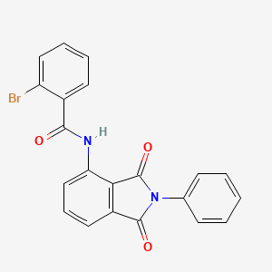 molecular formula C21H13BrN2O3 B3437604 2-bromo-N-(1,3-dioxo-2-phenyl-2,3-dihydro-1H-isoindol-4-yl)benzamide 
