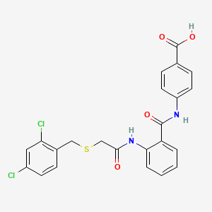 4-{[2-({[(2,4-dichlorobenzyl)thio]acetyl}amino)benzoyl]amino}benzoic acid