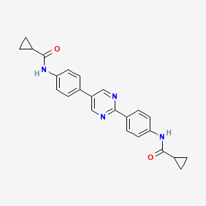 molecular formula C24H22N4O2 B3437621 N,N'-(2,5-pyrimidinediyldi-4,1-phenylene)dicyclopropanecarboxamide 