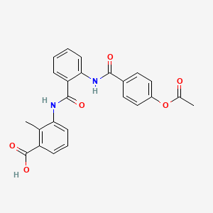 molecular formula C24H20N2O6 B3437622 3-[(2-{[4-(acetyloxy)benzoyl]amino}benzoyl)amino]-2-methylbenzoic acid 