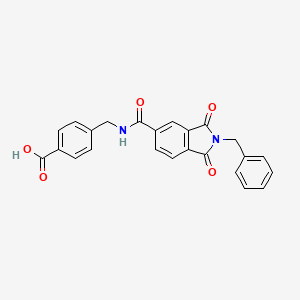 molecular formula C24H18N2O5 B3437645 4-({[(2-benzyl-1,3-dioxo-2,3-dihydro-1H-isoindol-5-yl)carbonyl]amino}methyl)benzoic acid 