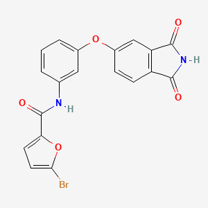 molecular formula C19H11BrN2O5 B3437653 5-bromo-N-{3-[(1,3-dioxo-2,3-dihydro-1H-isoindol-5-yl)oxy]phenyl}-2-furamide 