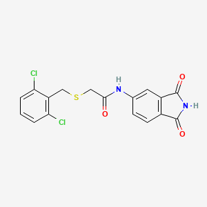 molecular formula C17H12Cl2N2O3S B3437656 2-[(2,6-dichlorobenzyl)thio]-N-(1,3-dioxo-2,3-dihydro-1H-isoindol-5-yl)acetamide CAS No. 669704-15-8