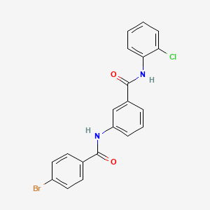 molecular formula C20H14BrClN2O2 B3437701 3-[(4-bromobenzoyl)amino]-N-(2-chlorophenyl)benzamide 