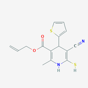 Allyl 5-cyano-2-methyl-6-sulfanyl-4-(2-thienyl)-1,4-dihydro-3-pyridinecarboxylate
