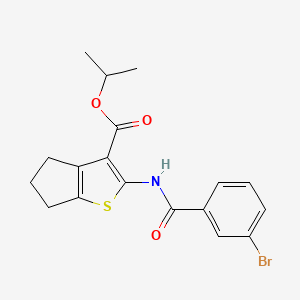molecular formula C18H18BrNO3S B3437749 isopropyl 2-[(3-bromobenzoyl)amino]-5,6-dihydro-4H-cyclopenta[b]thiophene-3-carboxylate 
