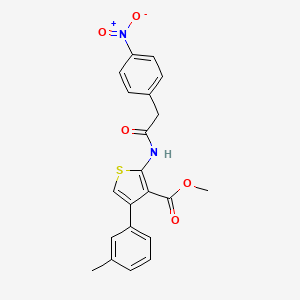 molecular formula C21H18N2O5S B3437771 methyl 4-(3-methylphenyl)-2-{[(4-nitrophenyl)acetyl]amino}-3-thiophenecarboxylate 