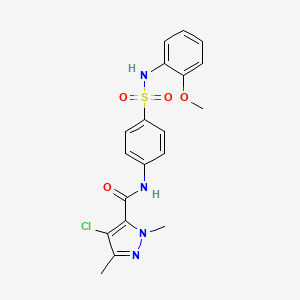 4-chloro-N-(4-{[(2-methoxyphenyl)amino]sulfonyl}phenyl)-1,3-dimethyl-1H-pyrazole-5-carboxamide