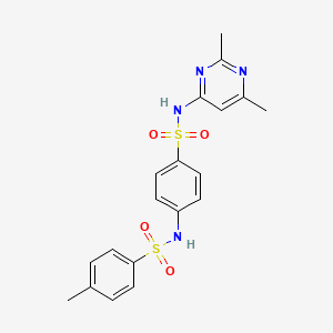 molecular formula C19H20N4O4S2 B3437792 N-(4-{[(2,6-dimethyl-4-pyrimidinyl)amino]sulfonyl}phenyl)-4-methylbenzenesulfonamide 