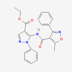 ethyl 5-{[(5-methyl-3-phenyl-4-isoxazolyl)carbonyl]amino}-1-phenyl-1H-pyrazole-4-carboxylate