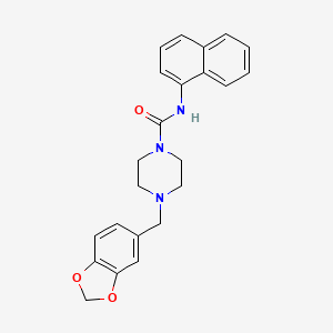 4-(1,3-benzodioxol-5-ylmethyl)-N-1-naphthyl-1-piperazinecarboxamide