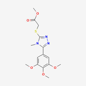 molecular formula C15H19N3O5S B3437828 methyl {[4-methyl-5-(3,4,5-trimethoxyphenyl)-4H-1,2,4-triazol-3-yl]thio}acetate 