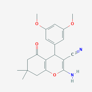 2-amino-4-(3,5-dimethoxyphenyl)-7,7-dimethyl-5-oxo-5,6,7,8-tetrahydro-4H-chromene-3-carbonitrile