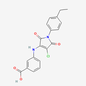 3-{[4-chloro-1-(4-ethylphenyl)-2,5-dioxo-2,5-dihydro-1H-pyrrol-3-yl]amino}benzoic acid