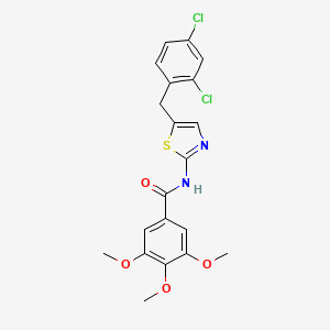 molecular formula C20H18Cl2N2O4S B3437864 N-[5-(2,4-dichlorobenzyl)-1,3-thiazol-2-yl]-3,4,5-trimethoxybenzamide 
