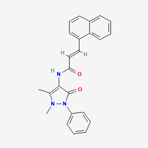 N-(1,5-dimethyl-3-oxo-2-phenyl-2,3-dihydro-1H-pyrazol-4-yl)-3-(1-naphthyl)acrylamide