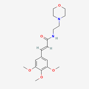 molecular formula C18H26N2O5 B3437871 N-[2-(4-morpholinyl)ethyl]-3-(3,4,5-trimethoxyphenyl)acrylamide 