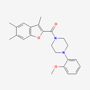 molecular formula C23H26N2O3 B3437877 1-(2-methoxyphenyl)-4-[(3,5,6-trimethyl-1-benzofuran-2-yl)carbonyl]piperazine 