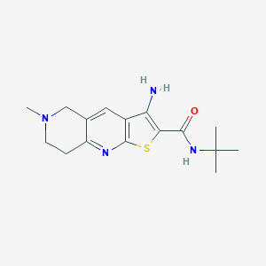 molecular formula C16H22N4OS B343788 3-amino-N-tert-butyl-6-methyl-7,8-dihydro-5H-thieno[2,3-b][1,6]naphthyridine-2-carboxamide 