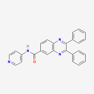 2,3-diphenyl-N-4-pyridinyl-6-quinoxalinecarboxamide