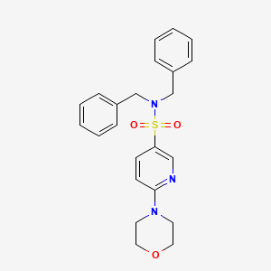 molecular formula C23H25N3O3S B3437888 N,N-dibenzyl-6-(4-morpholinyl)-3-pyridinesulfonamide 
