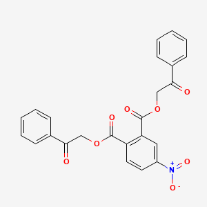 molecular formula C24H17NO8 B3437914 bis(2-oxo-2-phenylethyl) 4-nitrophthalate 