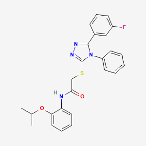 2-{[5-(3-fluorophenyl)-4-phenyl-4H-1,2,4-triazol-3-yl]thio}-N-(2-isopropoxyphenyl)acetamide