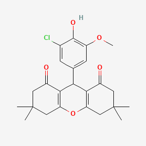 9-(3-chloro-4-hydroxy-5-methoxyphenyl)-3,3,6,6-tetramethyl-3,4,5,6,7,9-hexahydro-1H-xanthene-1,8(2H)-dione