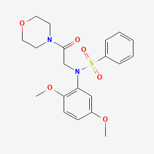 N-(2,5-dimethoxyphenyl)-N-[2-(4-morpholinyl)-2-oxoethyl]benzenesulfonamide