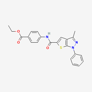 ethyl 4-{[(3-methyl-1-phenyl-1H-thieno[2,3-c]pyrazol-5-yl)carbonyl]amino}benzoate