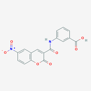 3-{[(6-nitro-2-oxo-2H-chromen-3-yl)carbonyl]amino}benzoic acid