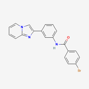 molecular formula C20H14BrN3O B3437948 4-bromo-N-(3-imidazo[1,2-a]pyridin-2-ylphenyl)benzamide 