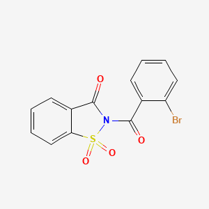 molecular formula C14H8BrNO4S B3437961 2-(2-bromobenzoyl)-1,2-benzisothiazol-3(2H)-one 1,1-dioxide 