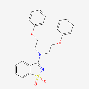 N,N-bis(2-phenoxyethyl)-1,2-benzisothiazol-3-amine 1,1-dioxide