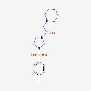 1-(2-{3-[(4-methylphenyl)sulfonyl]-1-imidazolidinyl}-2-oxoethyl)piperidine