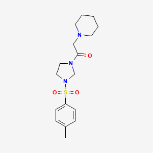 molecular formula C17H25N3O3S B3437998 1-(2-{3-[(4-methylphenyl)sulfonyl]-1-imidazolidinyl}-2-oxoethyl)piperidine 