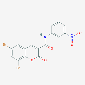 molecular formula C16H8Br2N2O5 B3438010 6,8-dibromo-N-(3-nitrophenyl)-2-oxo-2H-chromene-3-carboxamide 