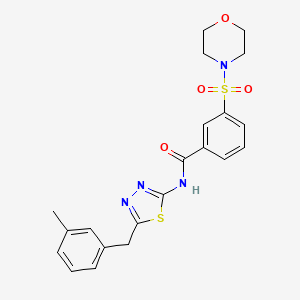 molecular formula C21H22N4O4S2 B3438036 N-[5-(3-methylbenzyl)-1,3,4-thiadiazol-2-yl]-3-(4-morpholinylsulfonyl)benzamide 
