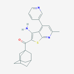 molecular formula C24H25N3OS B343805 1-Adamantyl[3-amino-6-methyl-4-(3-pyridinyl)thieno[2,3-b]pyridin-2-yl]methanone 