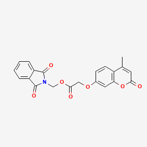 molecular formula C21H15NO7 B3438050 (1,3-dioxo-1,3-dihydro-2H-isoindol-2-yl)methyl [(4-methyl-2-oxo-2H-chromen-7-yl)oxy]acetate 