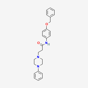 molecular formula C26H29N3O2 B3438070 N-[4-(benzyloxy)phenyl]-3-(4-phenyl-1-piperazinyl)propanamide 