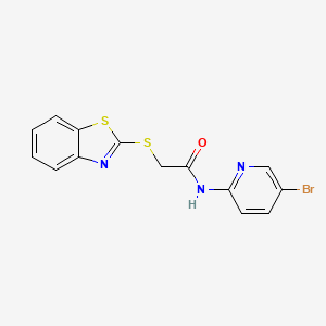 molecular formula C14H10BrN3OS2 B3438071 2-(1,3-benzothiazol-2-ylthio)-N-(5-bromo-2-pyridinyl)acetamide 