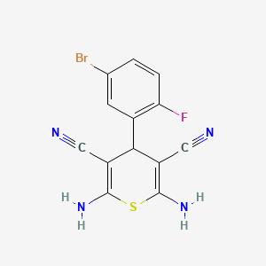 2,6-diamino-4-(5-bromo-2-fluorophenyl)-4H-thiopyran-3,5-dicarbonitrile