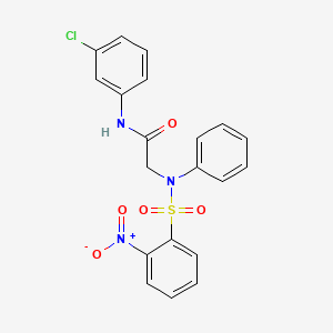 N~1~-(3-chlorophenyl)-N~2~-[(2-nitrophenyl)sulfonyl]-N~2~-phenylglycinamide