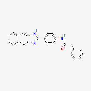 molecular formula C25H19N3O B3438159 N-[4-(1H-naphtho[2,3-d]imidazol-2-yl)phenyl]-2-phenylacetamide 